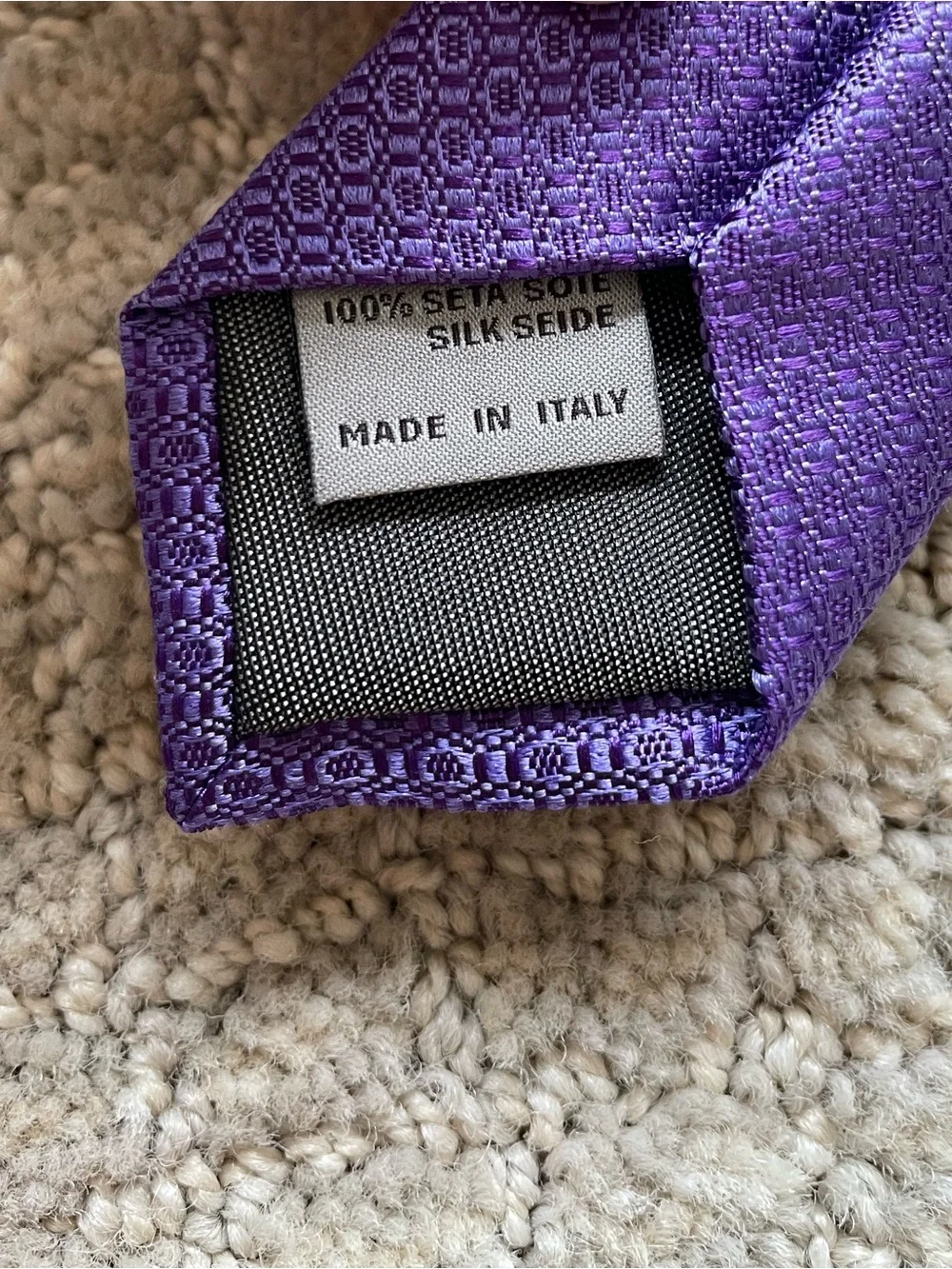 Canali Royal Purple Silk Necktie